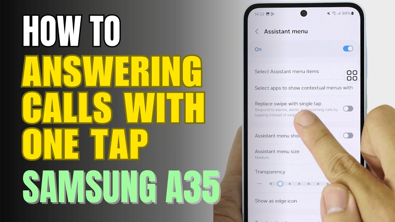 How to Answering Calls with One Tap on Samsung A35