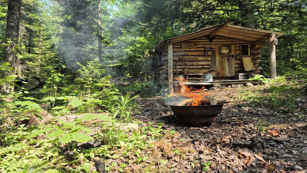 Secluded Log Cabin: Warm Summer Escape.