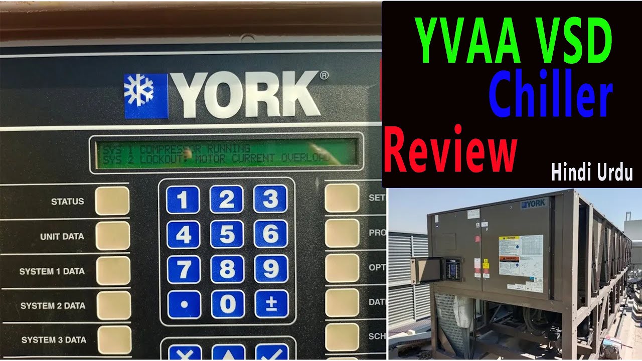 York YVAA  VSD Chiller review parts name and function #chiller #hvac #hvaclife