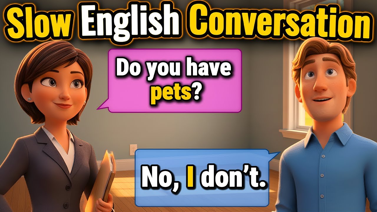Practice Slow English Listening with Renting an Apartment Conversation for ESL Learners Practice