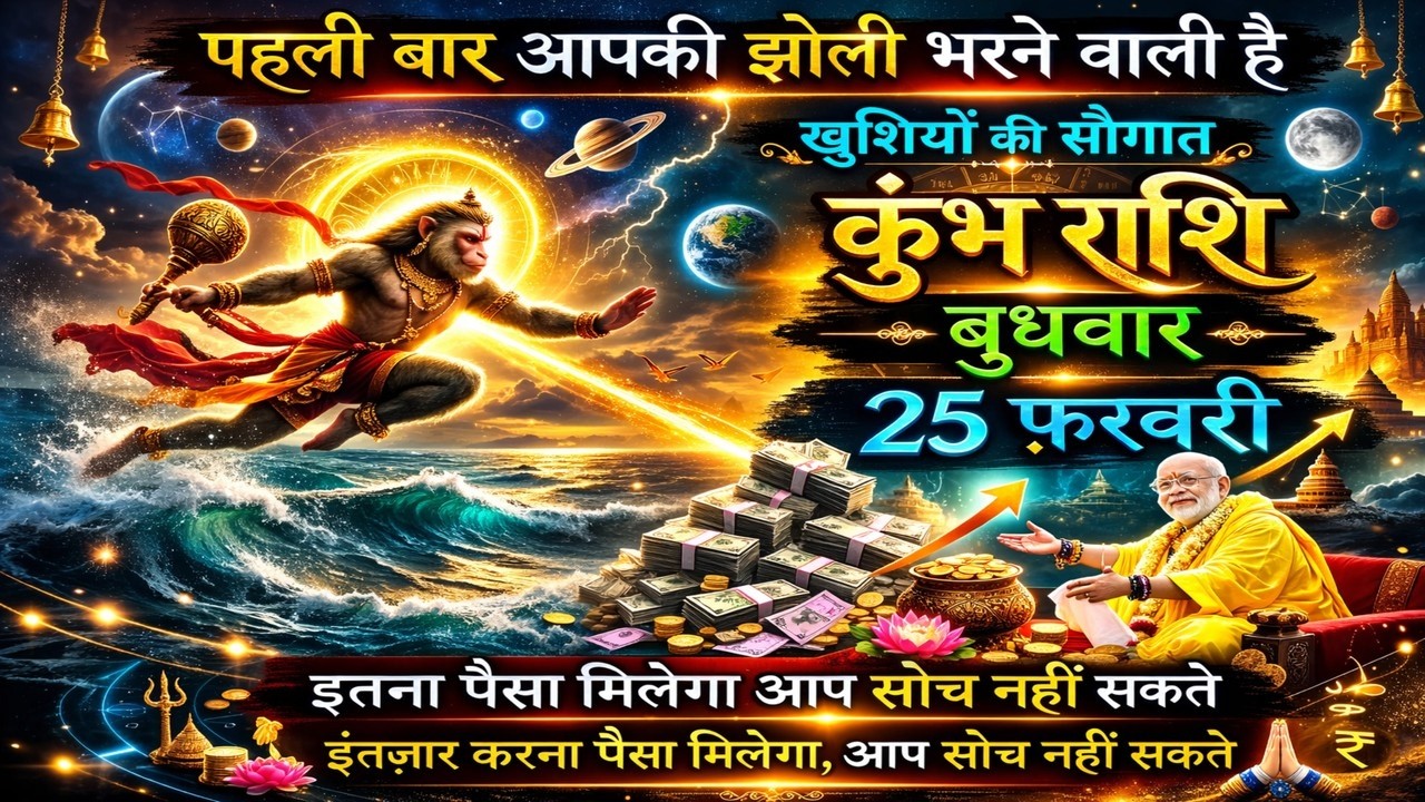 कुंभ राशि ।। 25 फरवरी ।। भगवान् आपकी झोली भरने वाले है, सपने पुरे होंगे, इतना पैसा आएगा सोच नही सकते