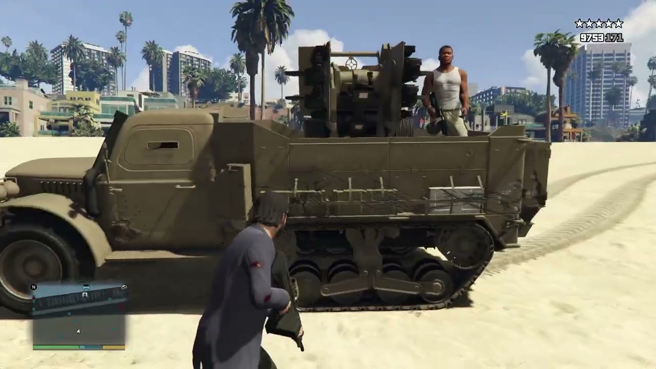 GTA V: Michael's Friends 5 Star Gang Hideout Rampage + Escape