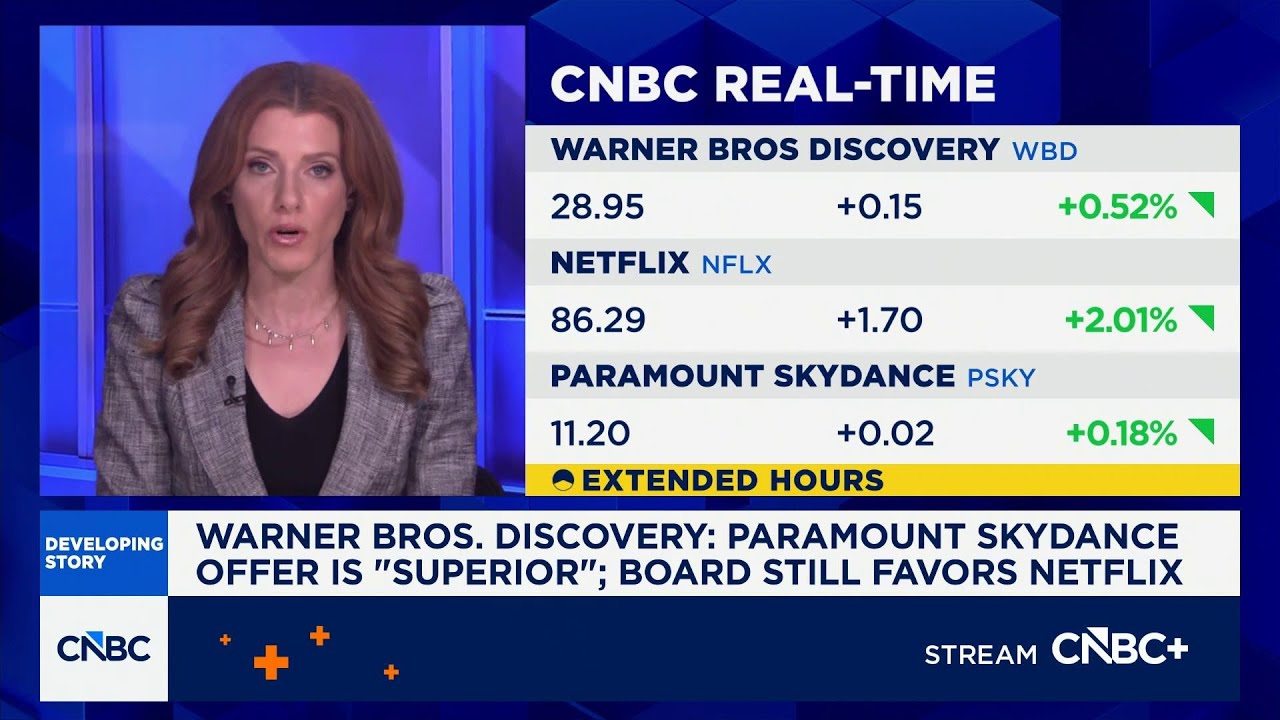Warner Bros. Discovery: Paramount Skydance offer 'superior', board still favors Netflix