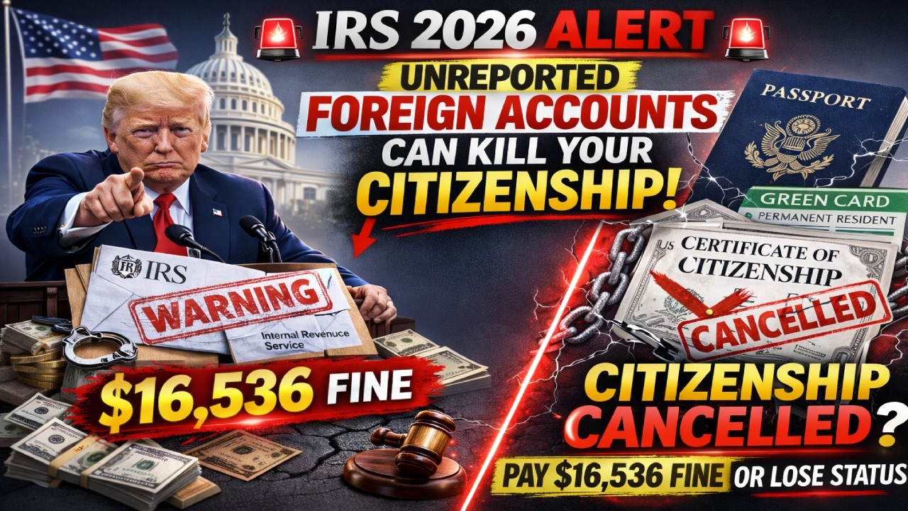 IRS 2026 ALERT: Unreported Foreign Accounts Can Kill Your Citizenship! ($16,536 Fine)