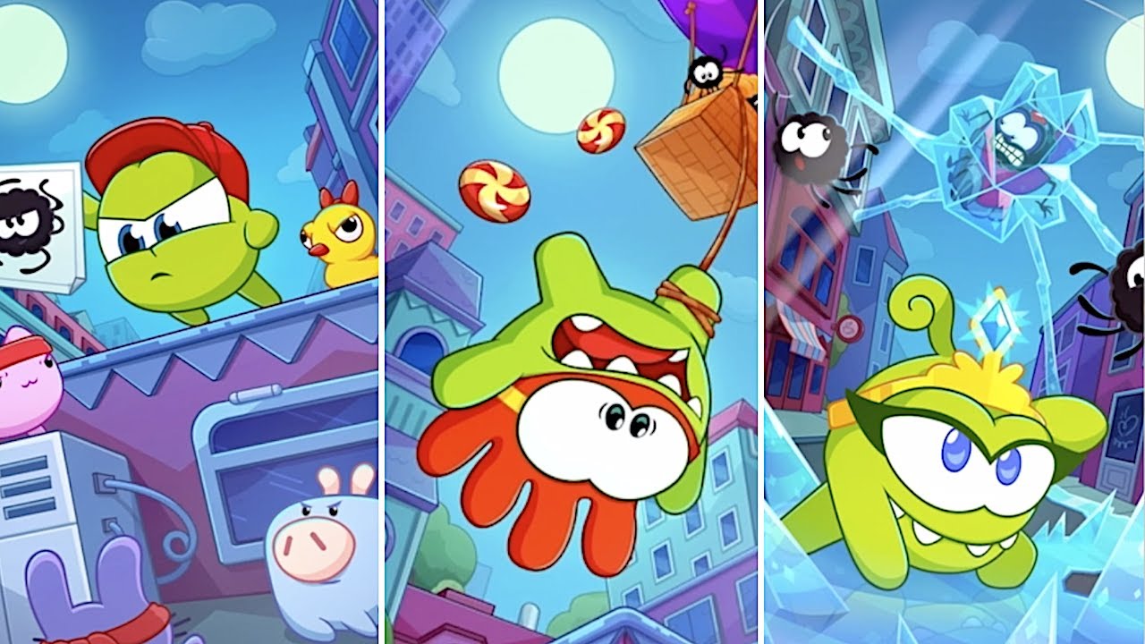 Cut the Rope Remastered - Superhero Postcards Update (Nibble Nom, Om Nom, Om Nelle)