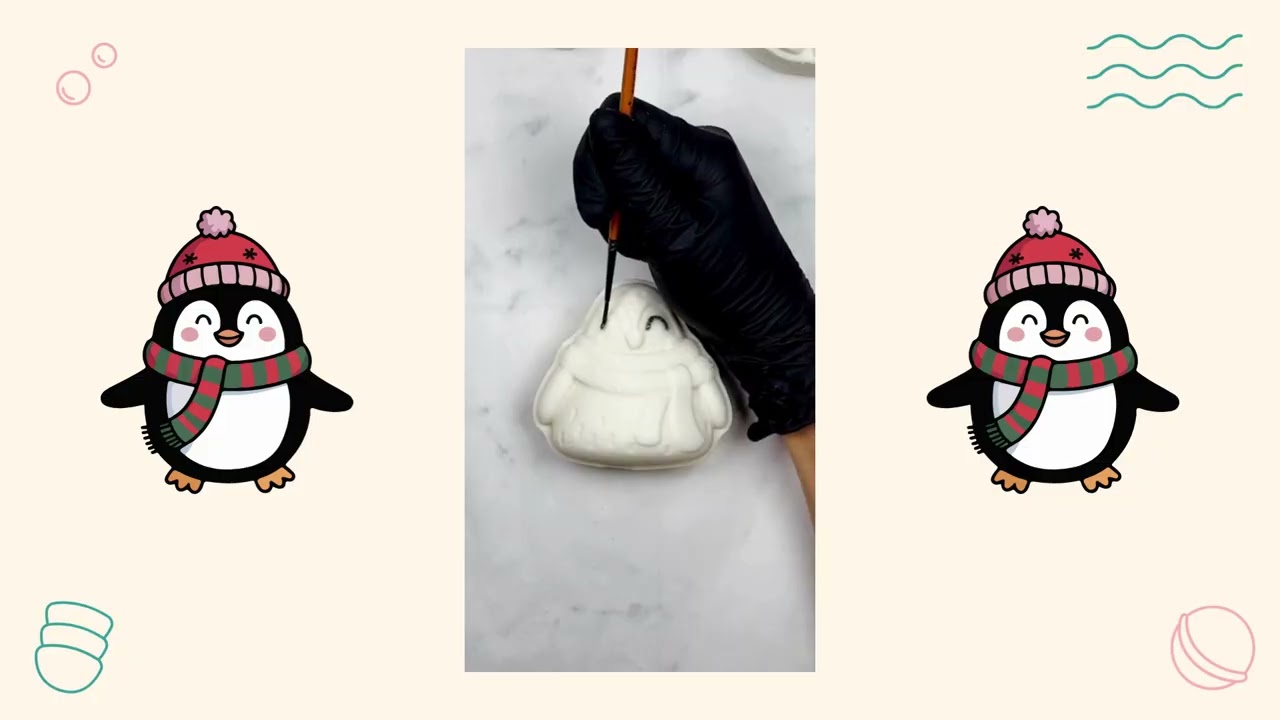 The Bath Time 3D printed Frosty Penguin Bath Bomb Mold - crafting