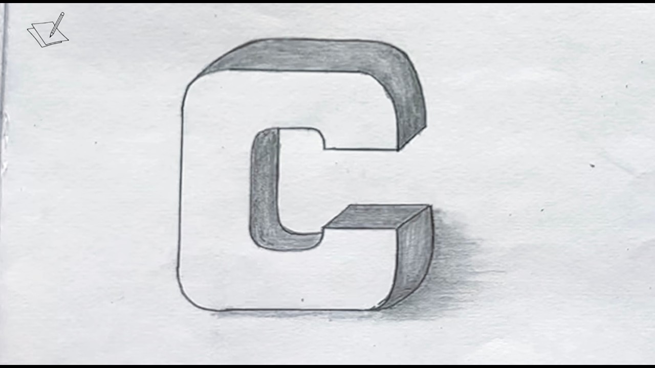How to Draw 3D Alphabet C Step by Step | Alphabet Series (C)