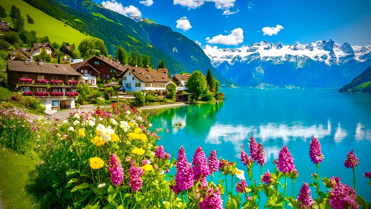 Бриенц, самая красивая деревня Швейцарии🇨🇭Лучшие туристические направления _ ОЗЕРО БРИЕнц
