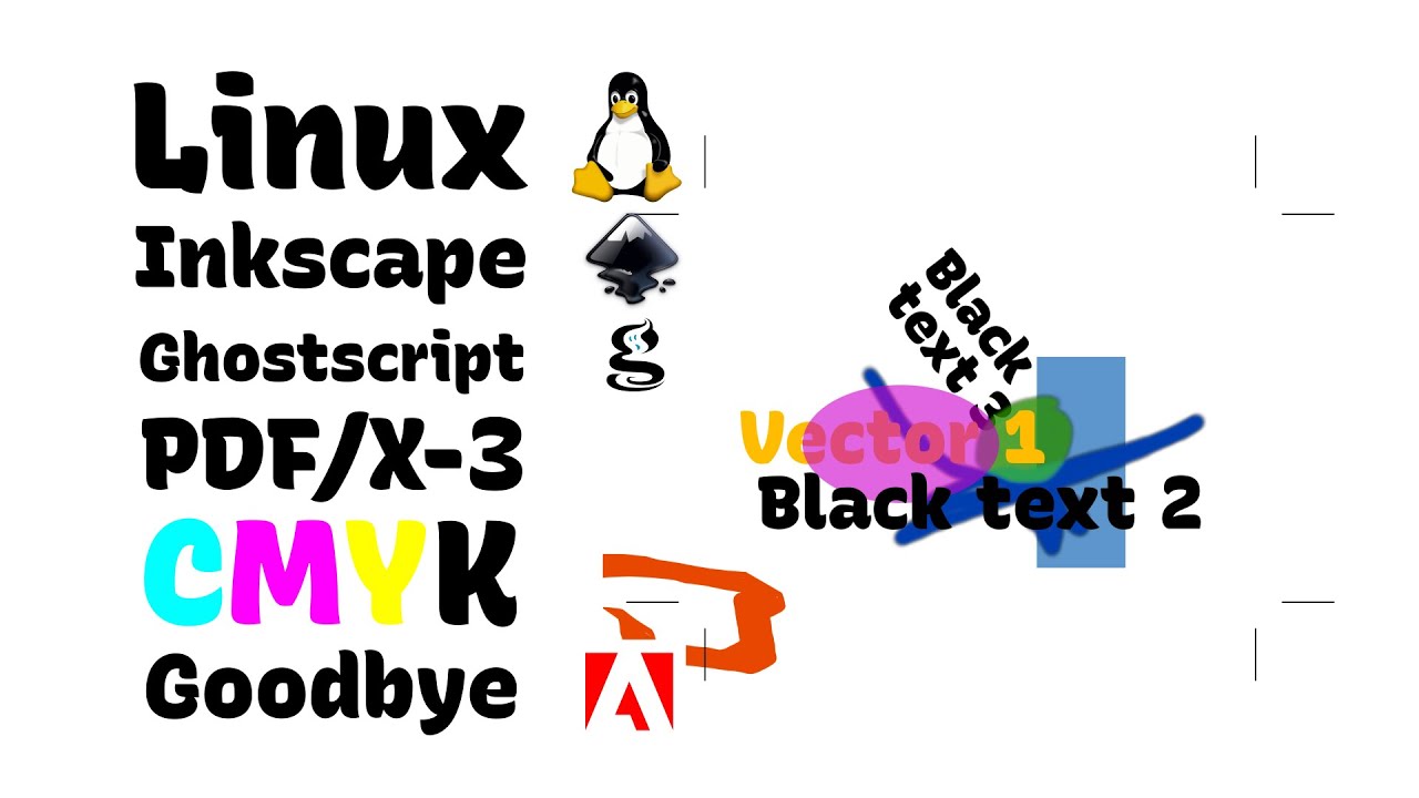 Linux Inkscape Ghostscript PDF/X-3 CMYK and Goodbye Adobe