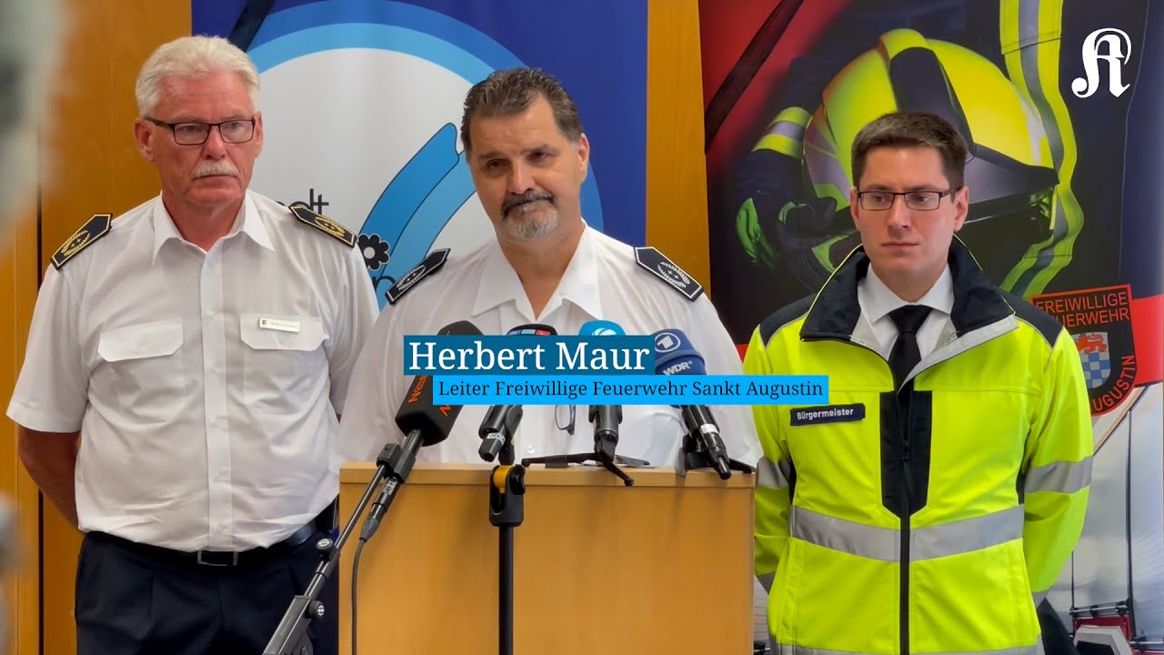 Feuerwehrchef und Bürgermeister zum Tod zweier Feuerwehrleute nach Brand in Sankt Augustin