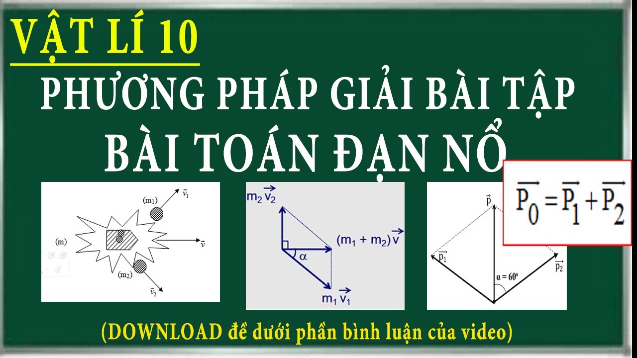 Hướng dẫn giải bài tập đạn nổ thành 2 mảnh.