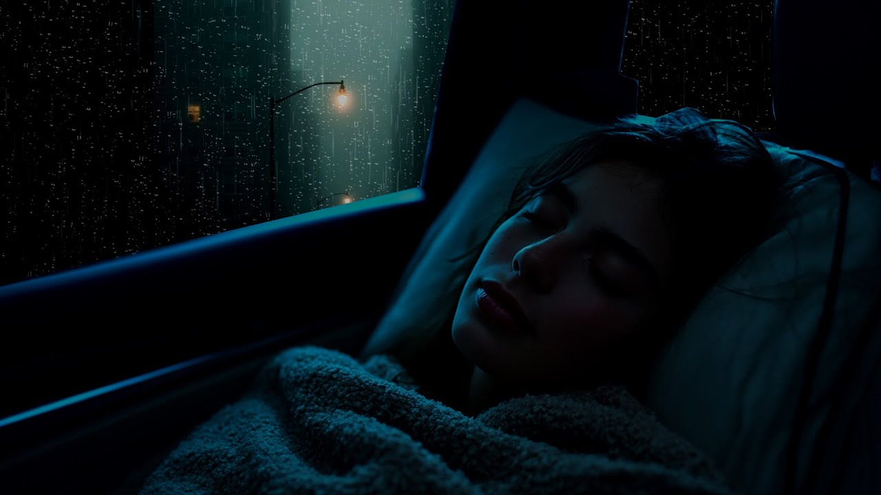 Fast Sleep: Rain Hitting Car Window & Massive Thunder Sounds in the Deep Dark Forest at Night