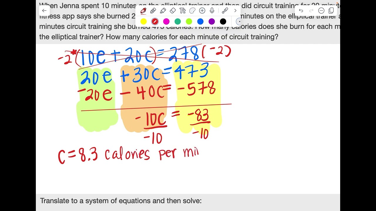 System of Equations Word Problems