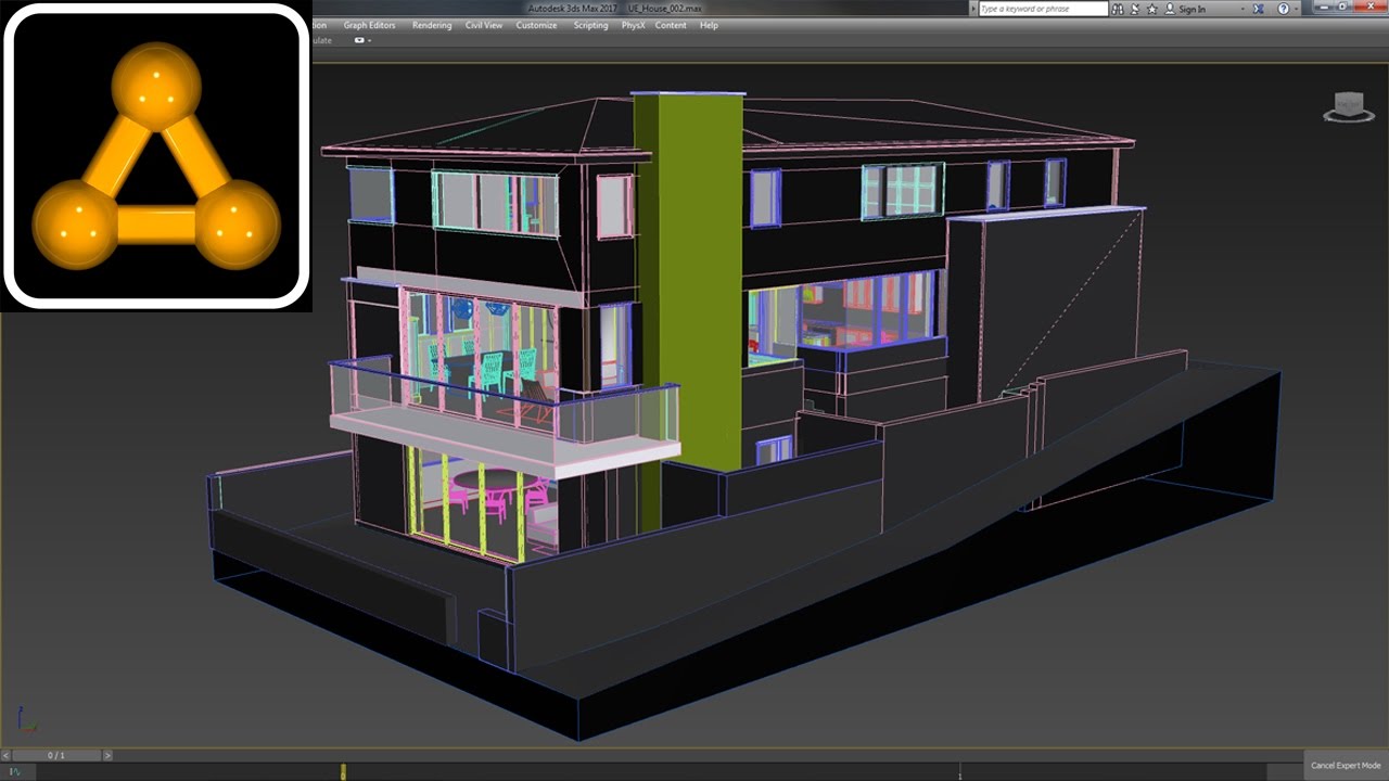 Оптимизация модели из ArchiCAD в 3dsMax