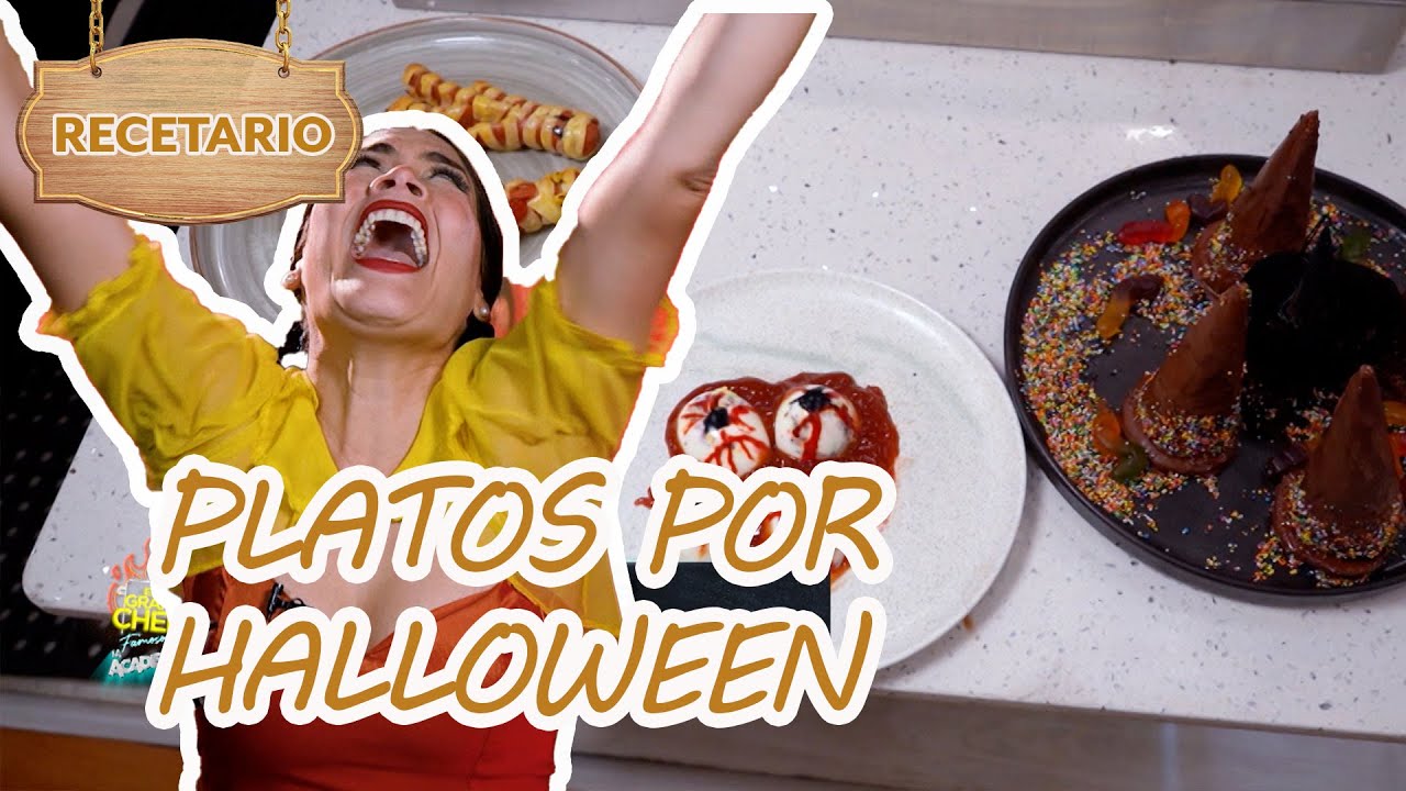 Momias de Hot Dog, ojos tenebrosos de huevo y sombreros de bruja de chocolate | El Gran Chef Famosos