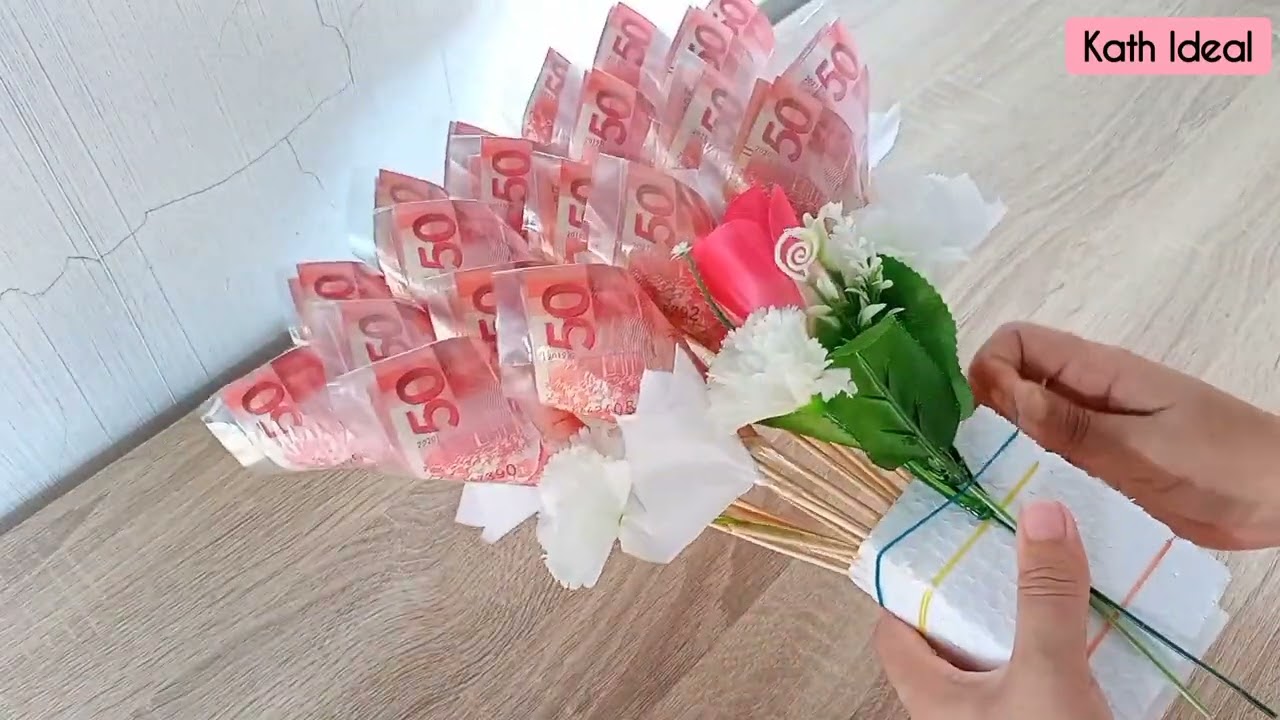 How to make Money Bouquet/Easy tutorial for beginners/Kath Ideal