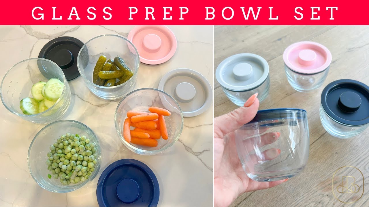 Zestaw 4 szklanych misek do gotowania o pojemności 12 uncji 🍽️✨ | Trwałe, składane i idealne do c...