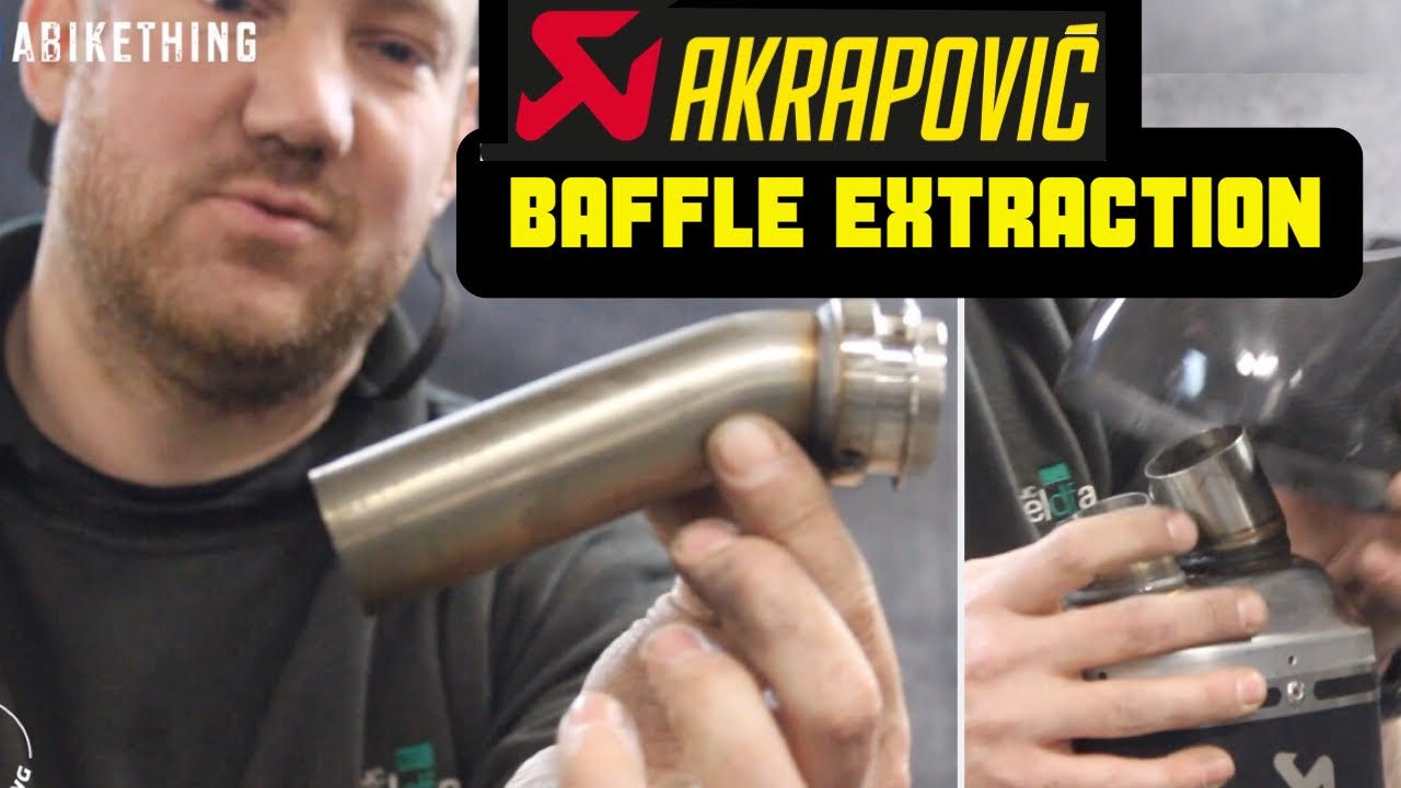 AKRAPOVIC TITANIUM BAFFLE EXTRACTION (DRILLING RIVETS) BMW R1200 R1250 GS GSA.  COMPARE SOUND