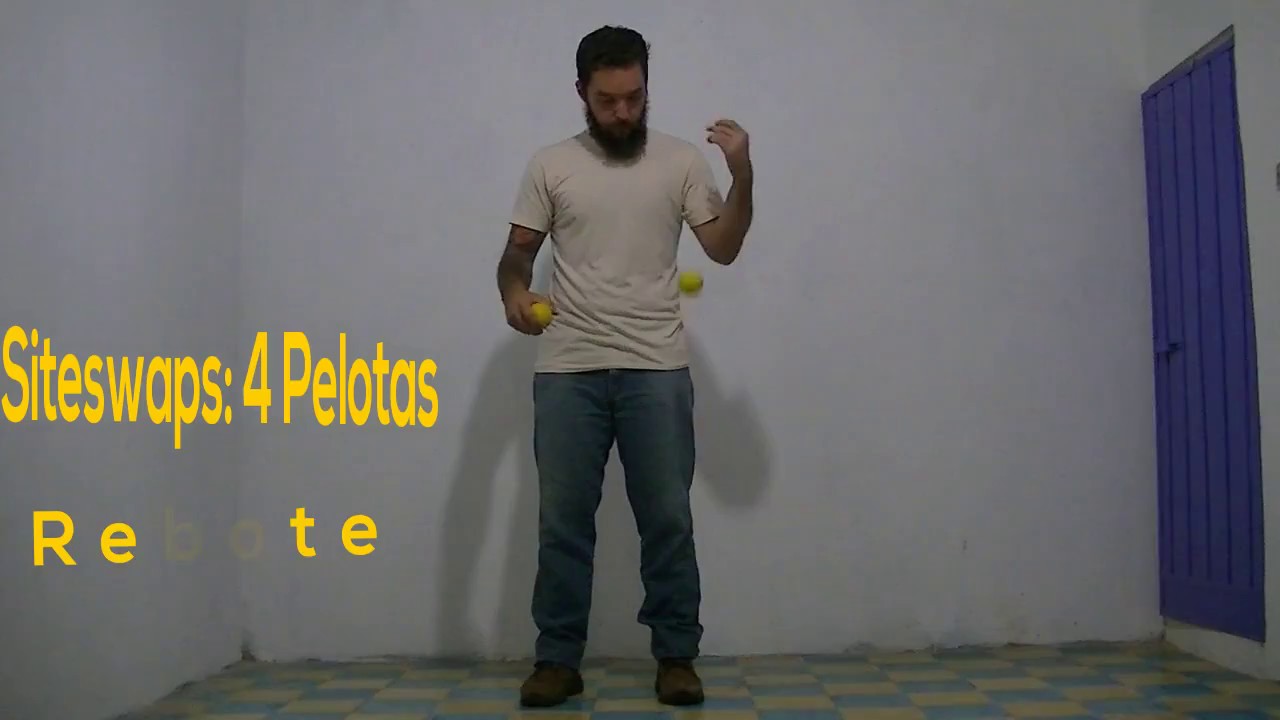 Siteswaps: 4 Pelotas de rebote!
