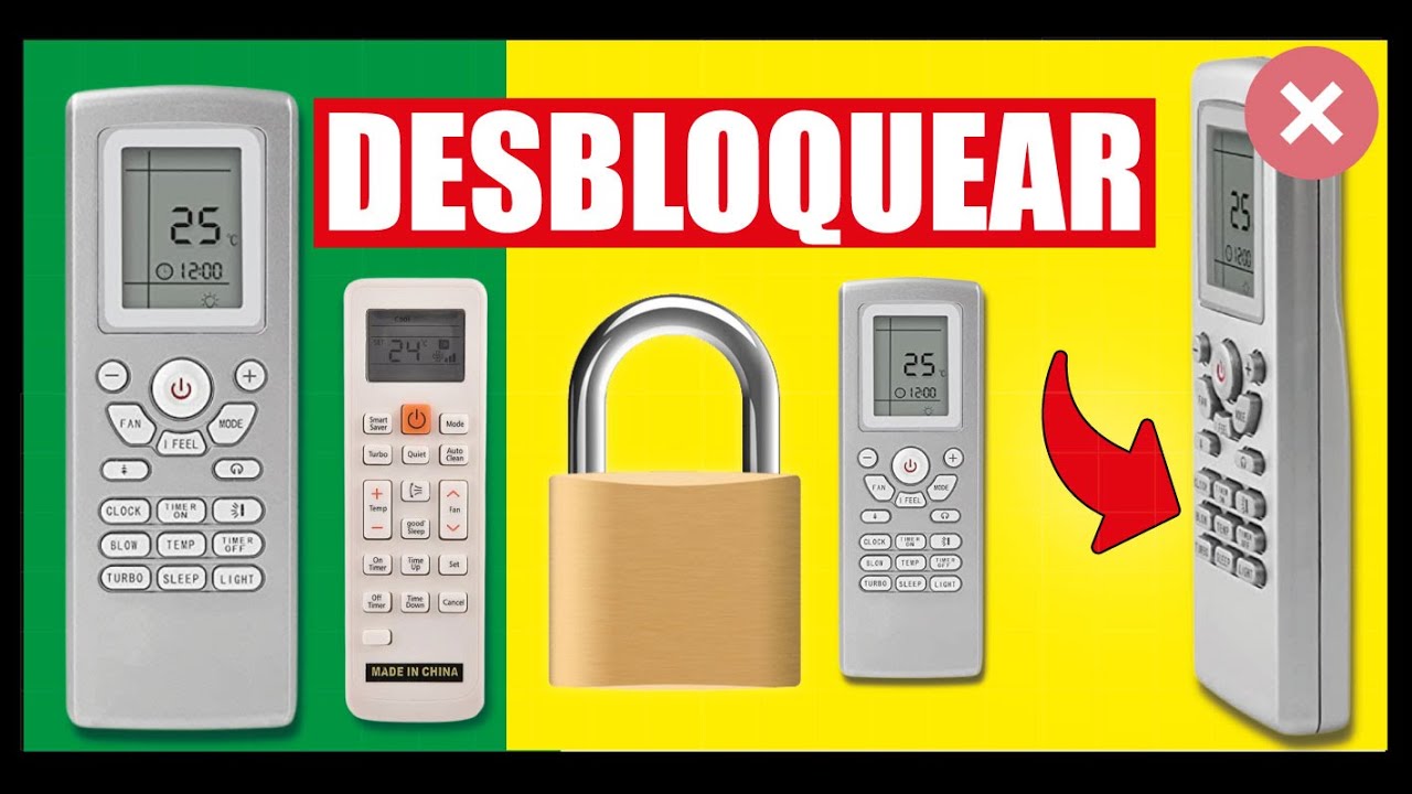 COMO DESBLOQUEAR CONTROL DEL AIRE ACONDICIONADO (Paso a paso) ✅