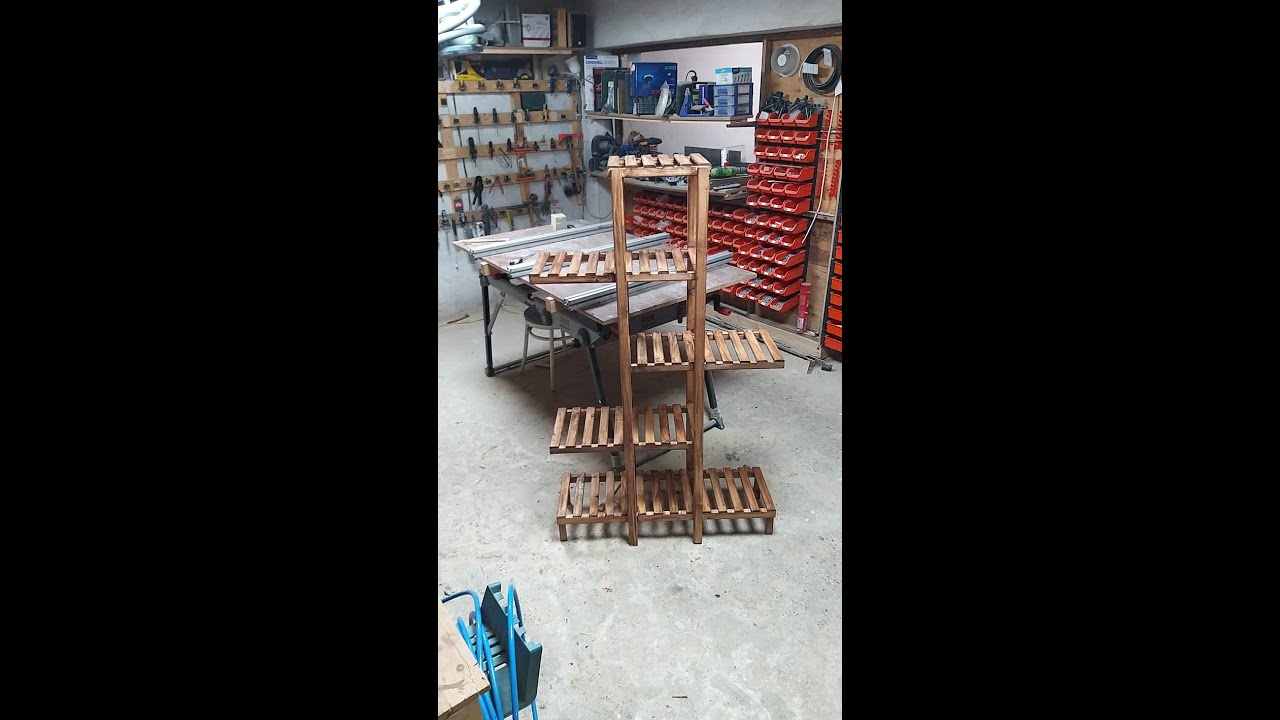 Ahşap çiçeklik standı yapımı - Making a wooden flower stand