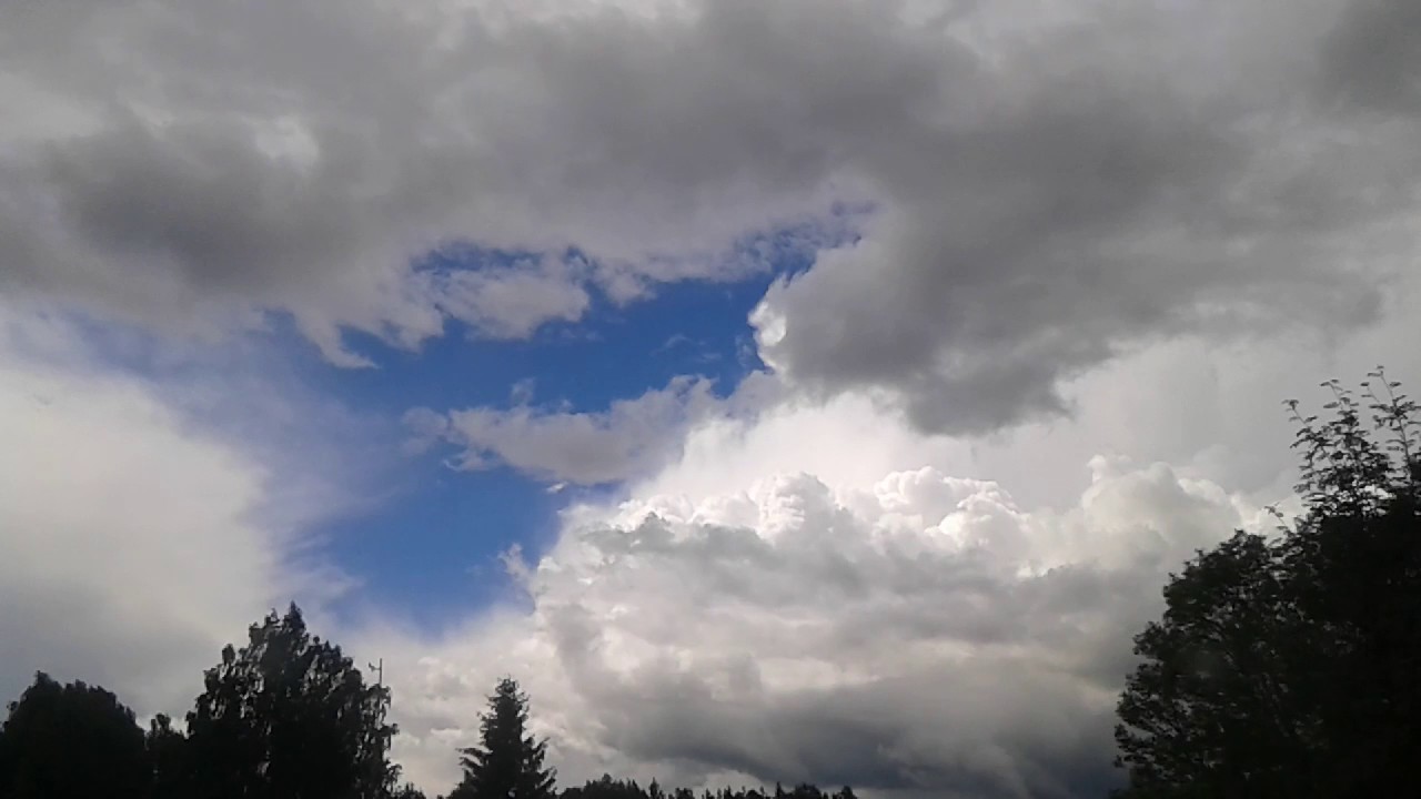 Cumulonimbus clouds time lapse on 21.06.2017