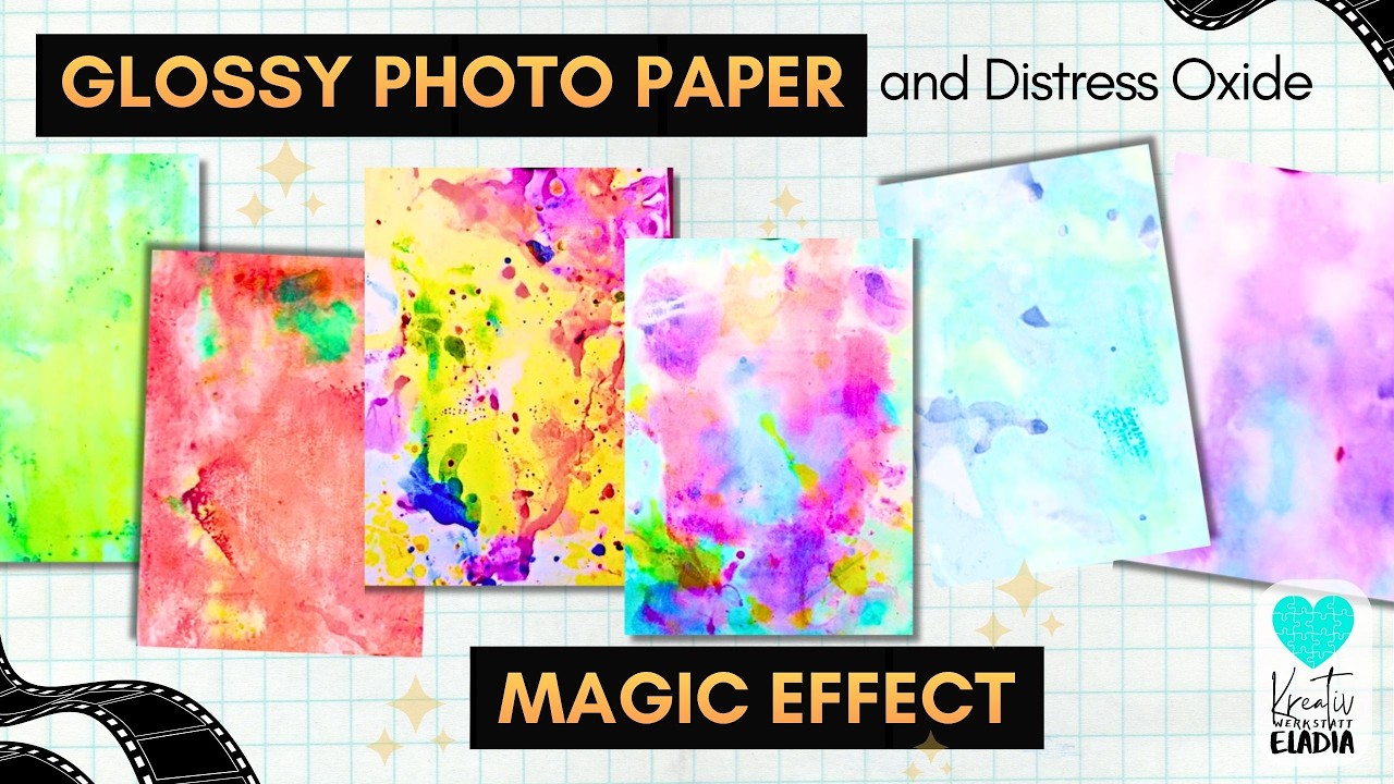 Fotopapier und Distress Oxide