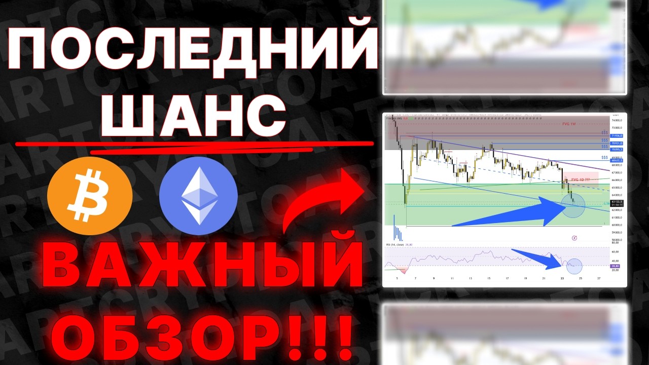 ❗️БИТКОИН: 90% пропустят Это Движение! (будьте готовы) - Прогноз цен на BTC и ETH на сегодня