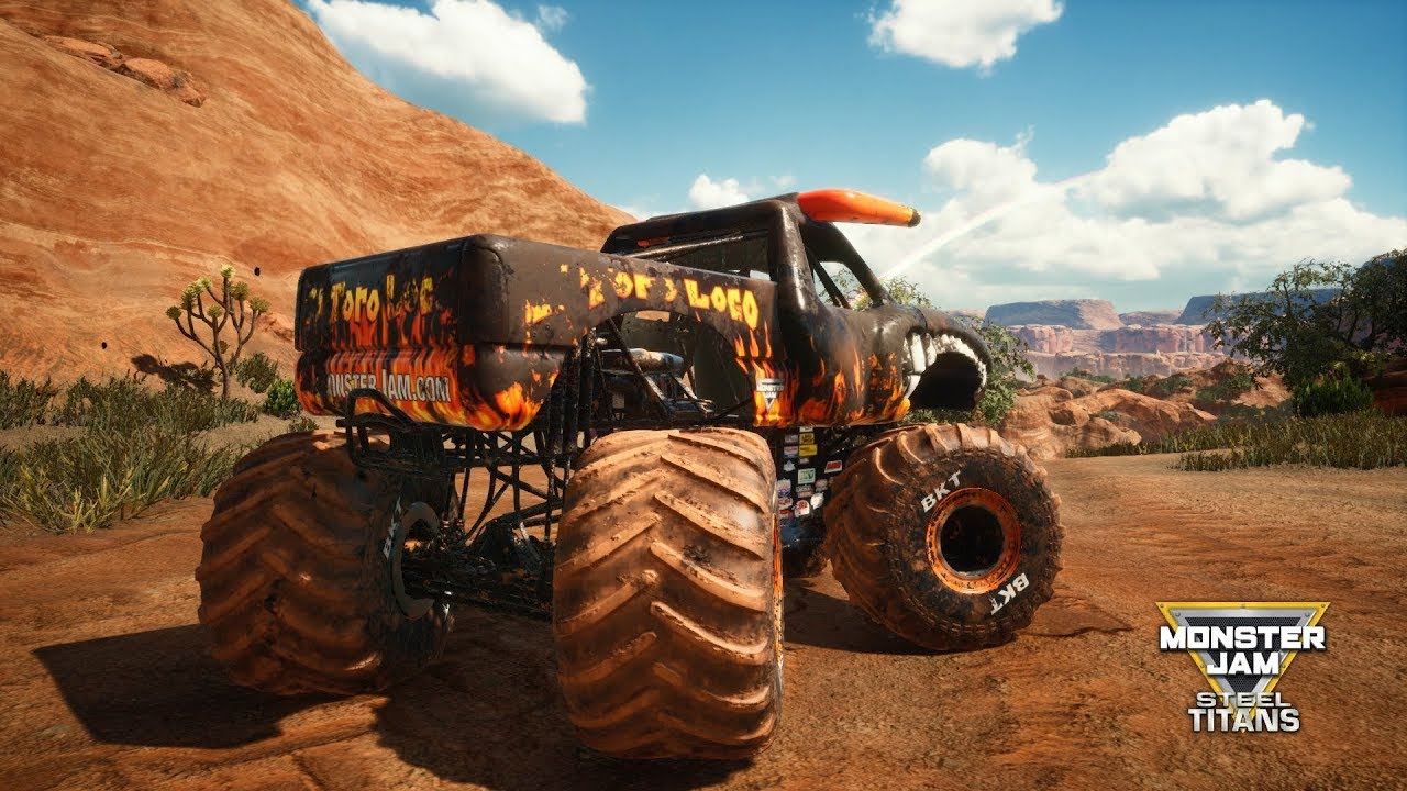 Monster Jam Steel Titans - El Toro Loco Black - Open World Free Roam Gameplay (PC HD) [1080p60FPS]