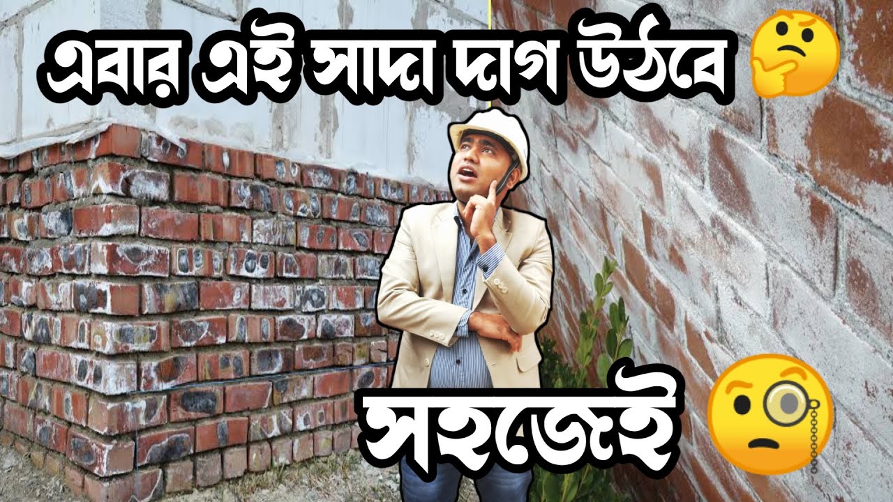 নোনা 🤔দুর হবে এক নিমেষে 😱How to remove efflorescence from brick wall @kumarconstruction