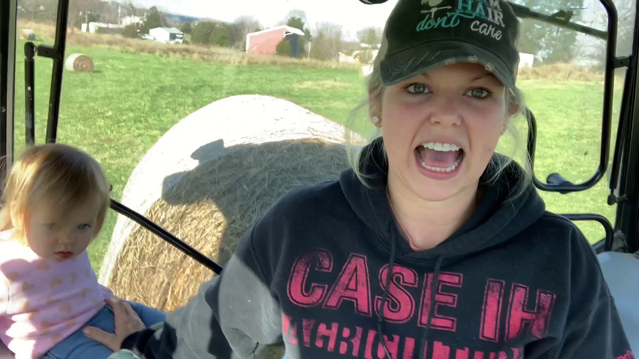 Gathering bales and loading hay for a customer!
