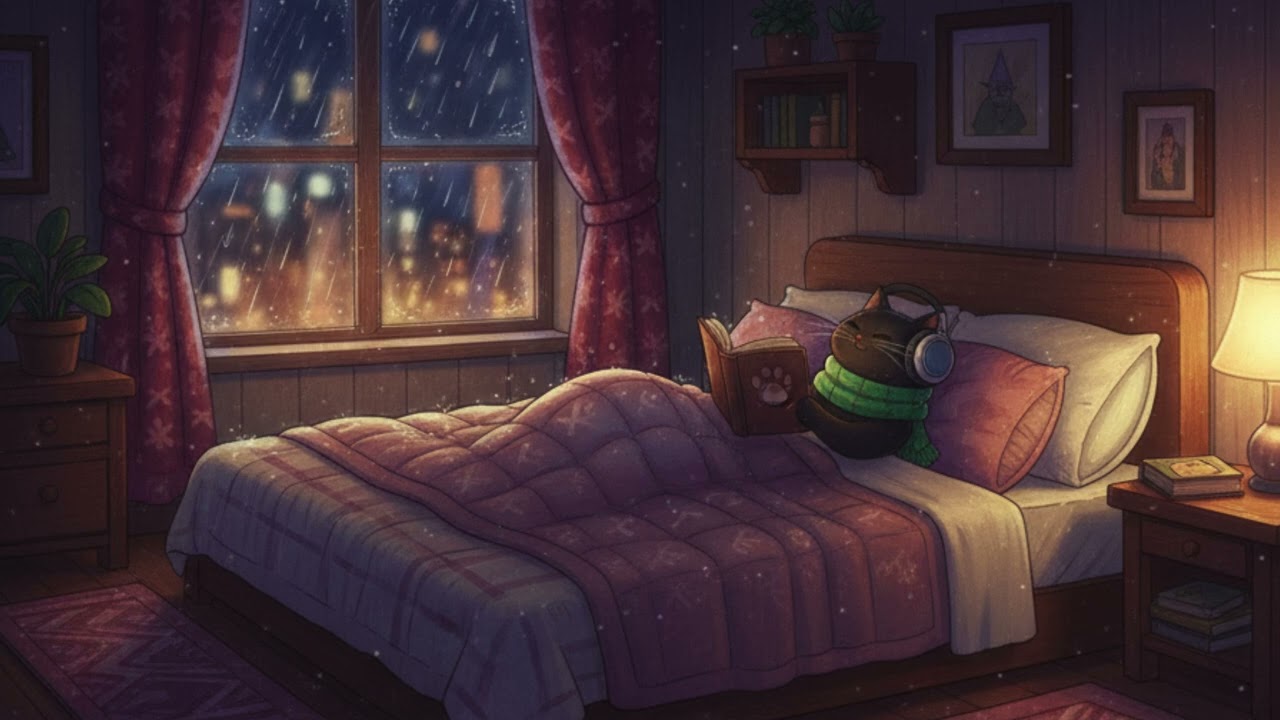 Can’t Sleep? Let This Cozy Rainy Night Calm Your Mind 🐾🌧️
