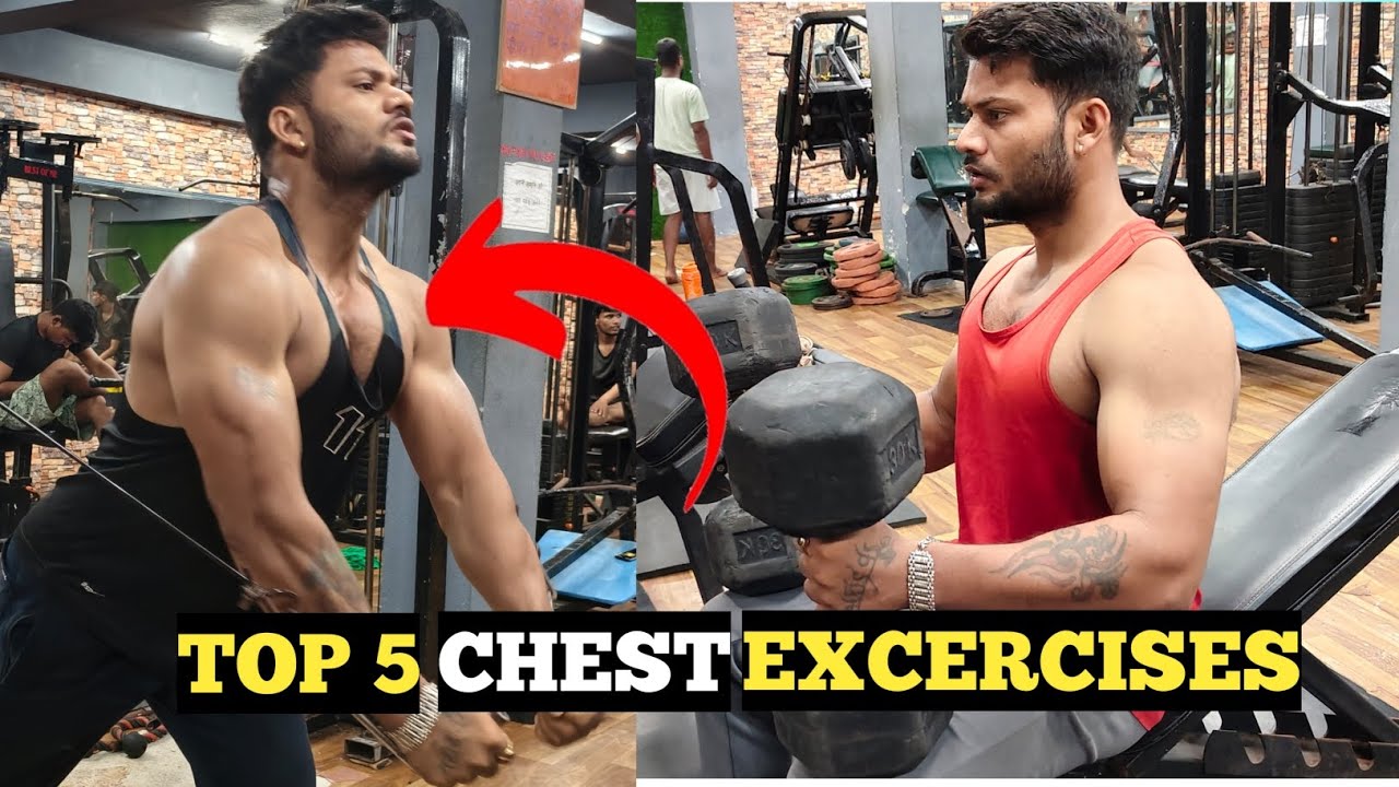 Top 5 CHEST Excercises | How To Grow Bigger & Tighter Chest Fast | Shc Gym
