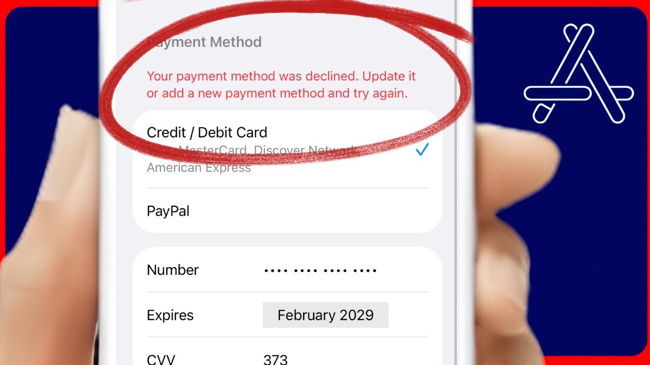 Your Payment Method Was Declined. Update It or Add a New Payment Method and Try Again (iOS 27)