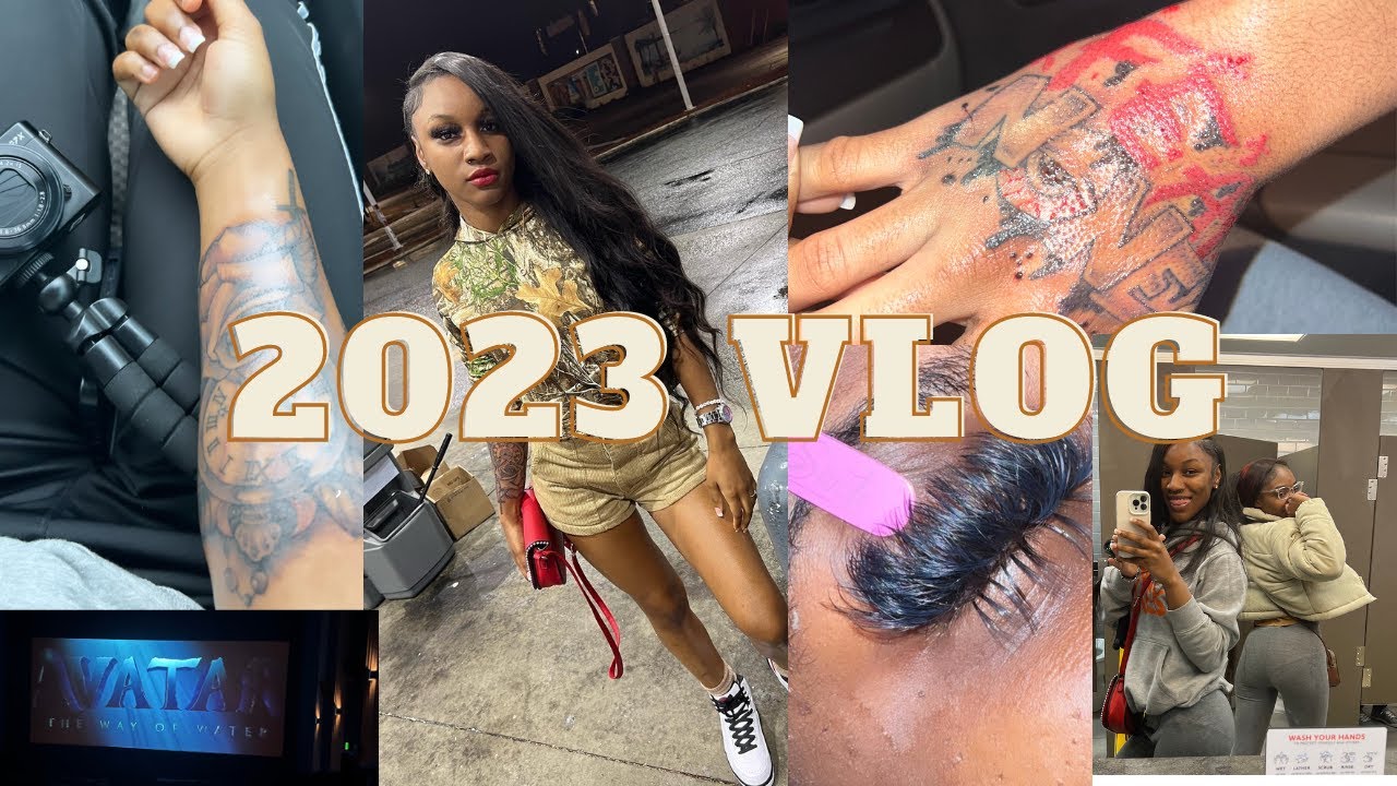 Getting half of sleeve tattoo + grwm to party + lash set + friend date to movies | NEW YEAR VLOG 🥳