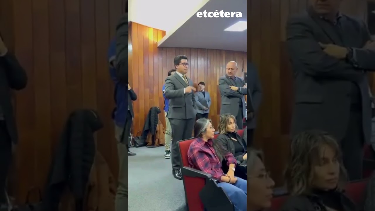 Estudiante de derecho se planta firme frente a Hugo Aguilar Ortiz y hace reclamos
