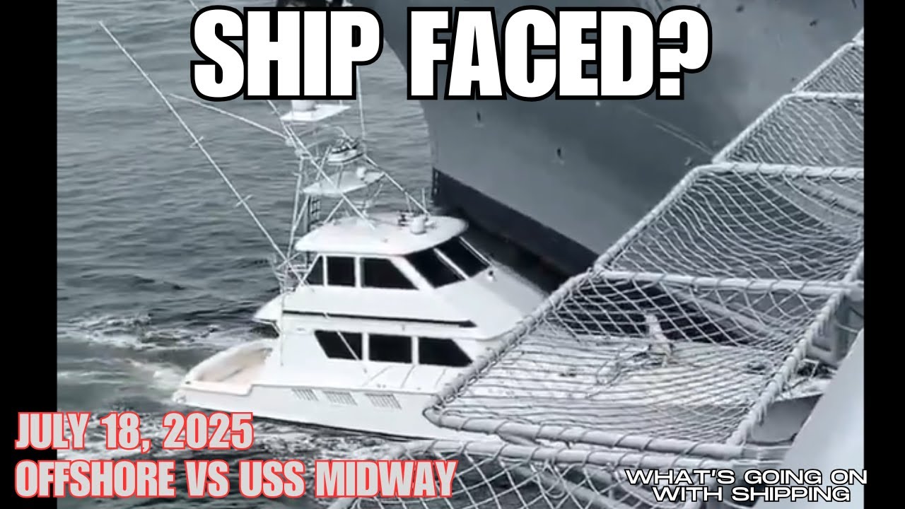 Collision in San Diego Harbor | USS Midway hit by private boat Offshore | Captain Arrested