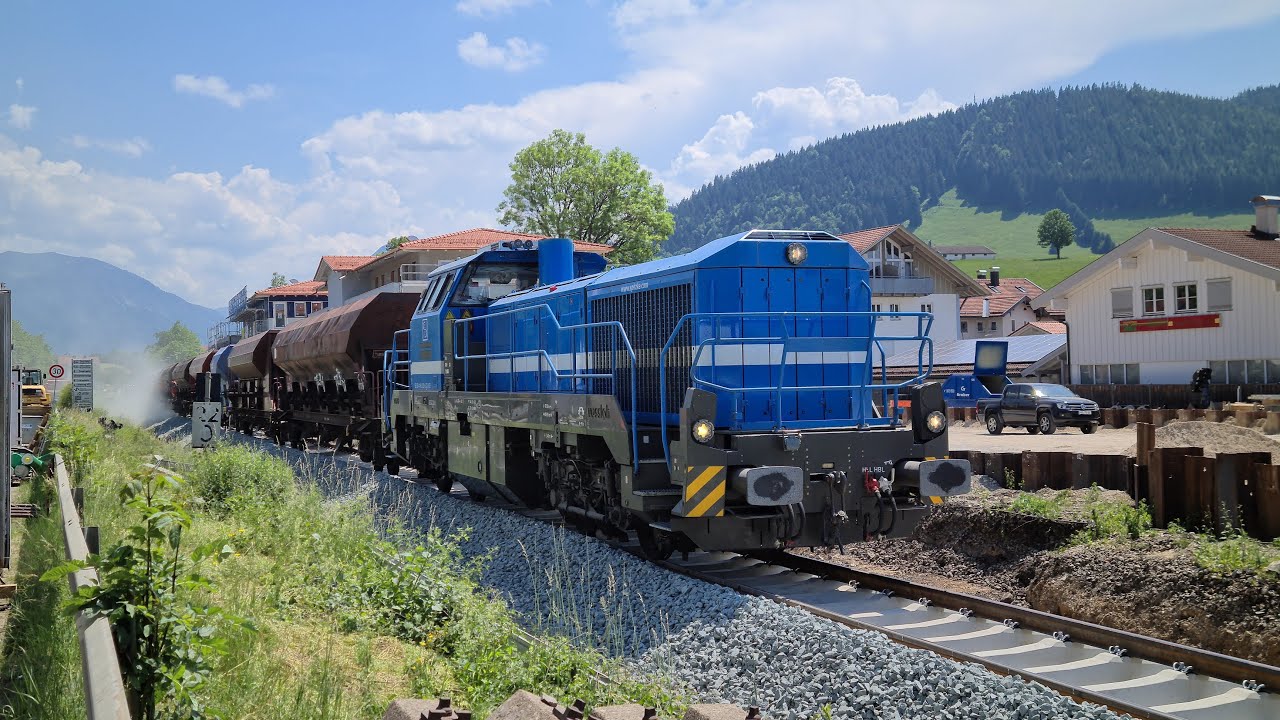Der Erste Güterzug in Hausham nach den Ende von den Bergwerk in Hausham in 4K ULTRAD-HD