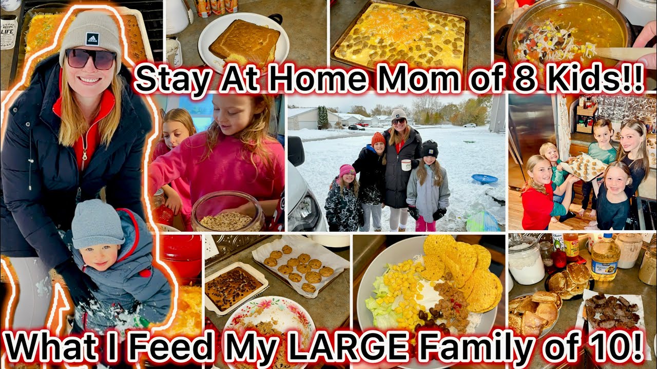 Stay At HOME MOM of 8 KIDS!! | What I Feed  My LARGE Family of 10! 