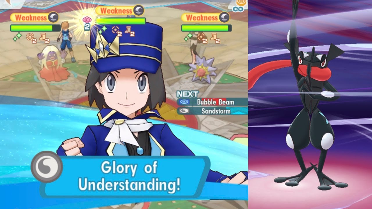 6*EX 3/5 Calem (Champion) & Greninja as a Support at 2000pts Champion Stadium | Pokémon Masters EX