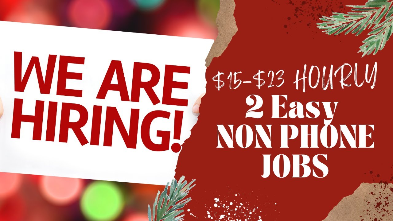Earn $15-$23 Hourly| Non Phone Work From Home Jobs| Easy Non Phone Work From Home Jobs