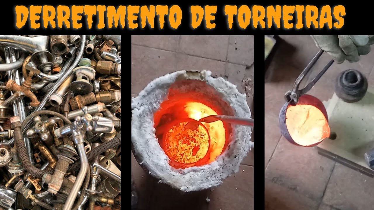 TORNEIRAS AO PONTO DE FUSÃO MOLDE PEÇA DE BRONZE/LATAO DERRETIMENTO DE METAL