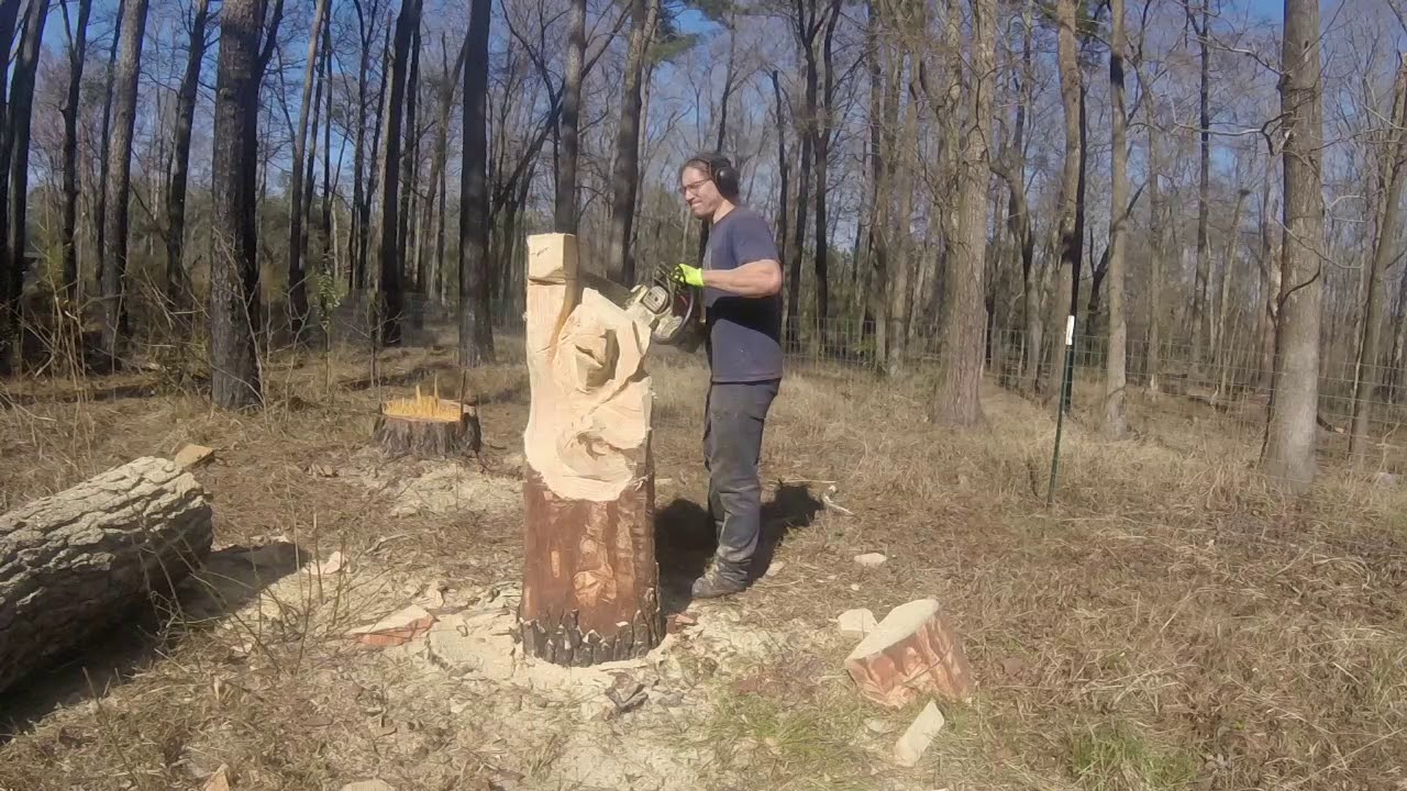 Waving Bear Carving