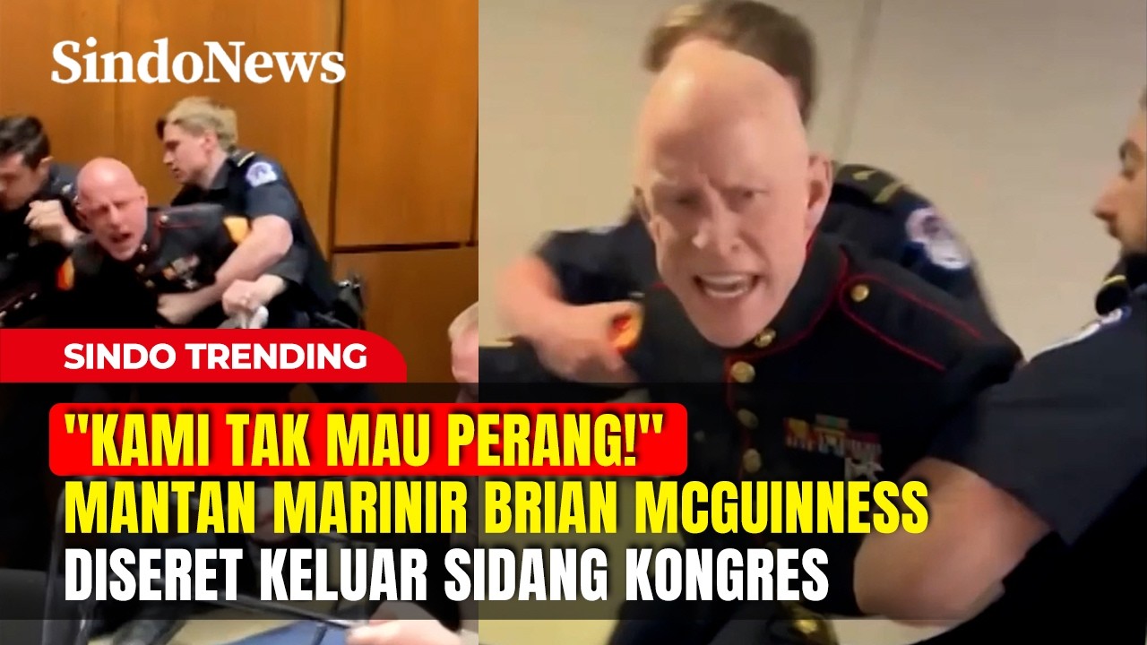 KAMI TAK MAU PERANG! Mantan Marinir Brian McGuinness Diseret Keluar Sidang Kongres | Sindo Trending