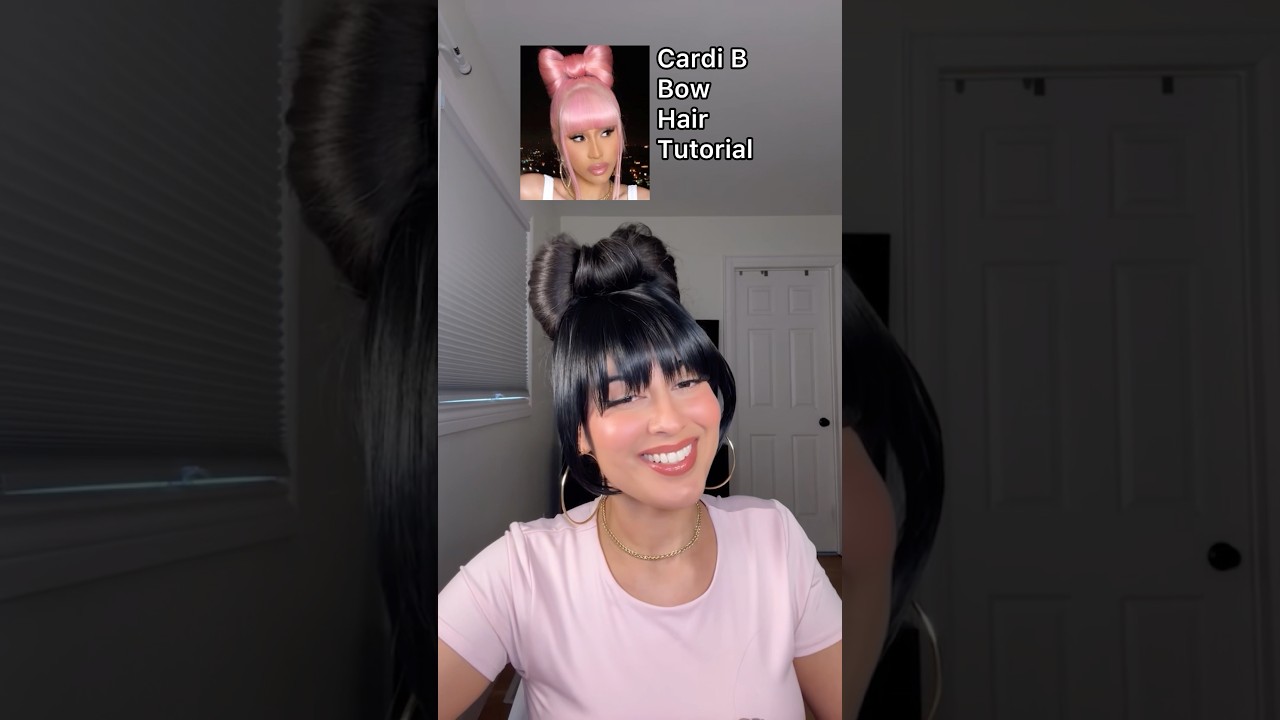 EASY CARDI B HAIRSTYLE ✨ #hairtutorial #easyhairstyles #hairstyling #hairstyles