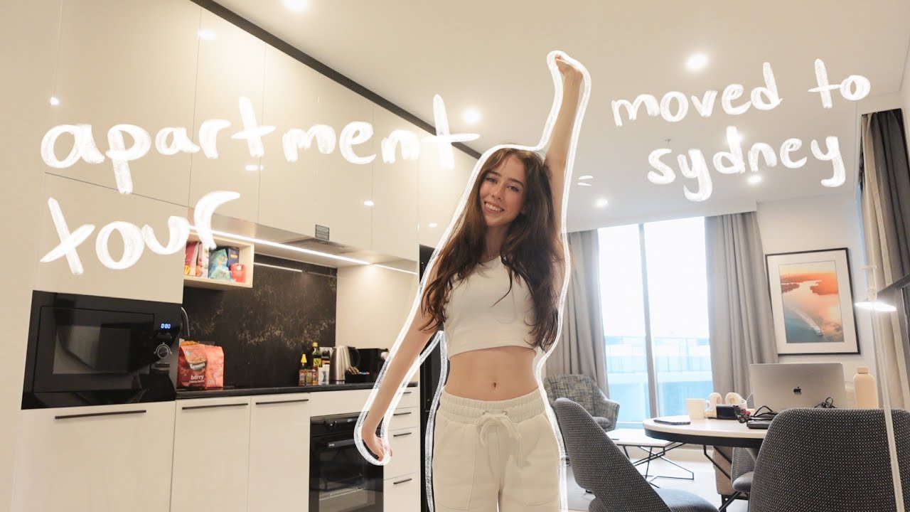 Sydney Australia Apartment Tour (high-rise, modern luxury, fully furnished, simple & minimal)