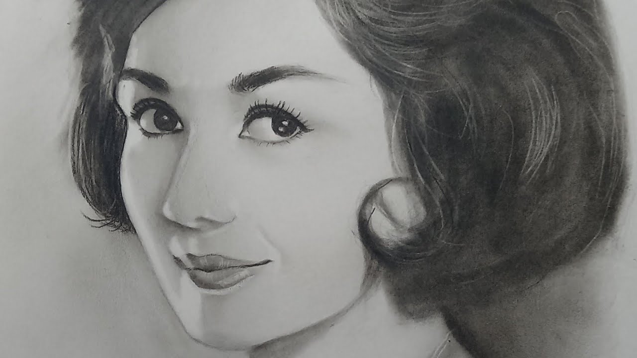 SUSAN ROCES Charcoal Portrait timelapse 