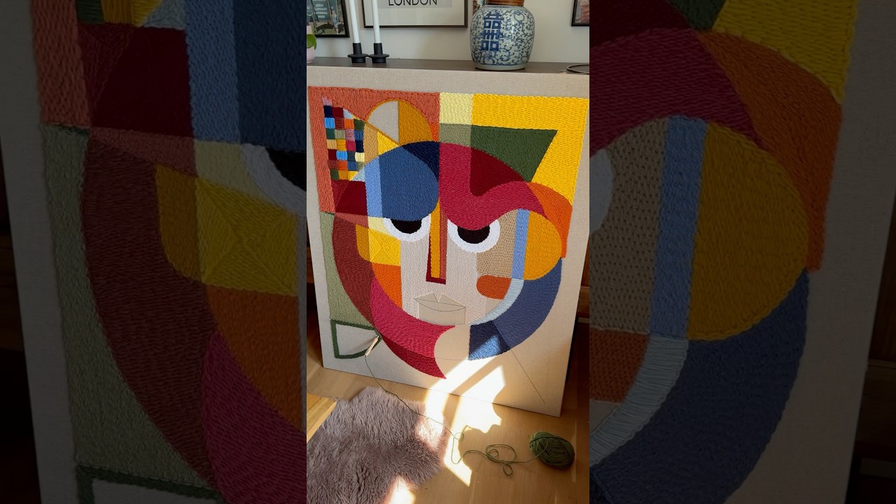 Almost done! My big punch needle project (120 x 100 cm) #punchneedle #art