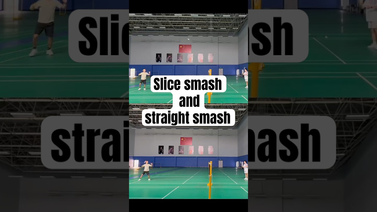 Slice smash and straight smash badminton #badminton #badmintonlovers