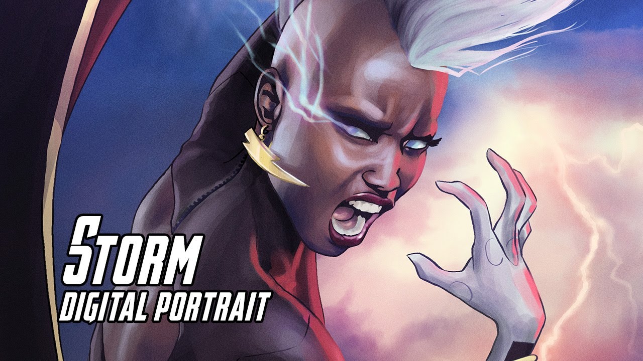 PS Digital Portrait Storm X-Men | Time Lapse